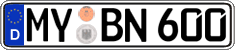 German license plate, Regular plates