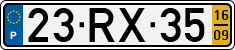 License plate of Portugal, Regular plates