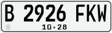 License plate of Indonesia, Regular plates