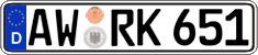 German license plate, Regular plates