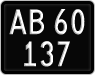 License plate of Denmark, 1958/1966-1976 - system