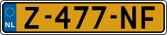License plate of the Netherlands, Cars
