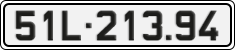 License plate of Vietnam, Cars
