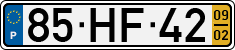 License plate of Portugal, Regular plates