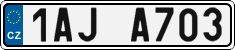 License plate of the Czech Republic, Cars (2001)