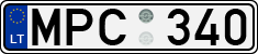 License plate of Lithuania, Cars
