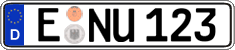 German license plate, Regular plates