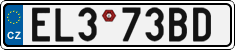 License plate of the Czech Republic, Electric vehicles
