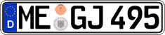 German license plate, Regular plates
