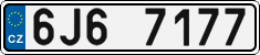 License plate of the Czech Republic, Cars (2001)