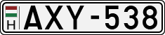 license plates of Hungary, Cars (1990)