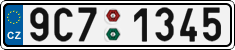 License plate of the Czech Republic, Cars (2001)