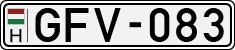 license plates of Hungary, Cars (1990)