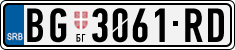 License plate of Serbia, Cars