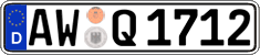 German license plate, Regular plates