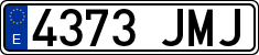 License plates of Spain, Ordinary (2000)