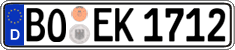 German license plate, Regular plates