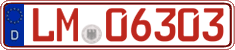 German license plate, Red license plates