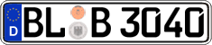 German license plate, Regular plates