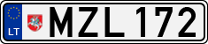 License plate of Lithuania, Cars