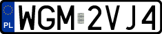 License plates of Poland, Regular car plates