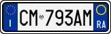 License plate of Italy, Cars (1994 year series)
