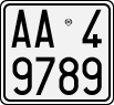 License plate of Italy, Motorcycles (1994 year series)