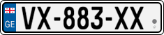 License plate of Georgia, Cars (2014)