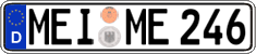 German license plate, Regular plates