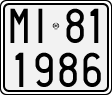 License plate of Italy, Motorcycles (1927 year series)