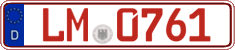German license plate, Red license plates