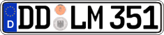 German license plate, Regular plates