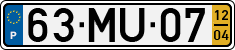 License plate of Portugal, Regular plates