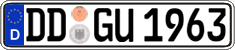 German license plate, Regular plates