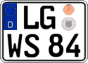 German license plate, Regular plates