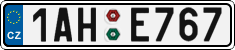 License plate of the Czech Republic, Cars (2001)