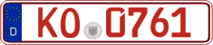 German license plate, Red license plates