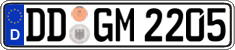 German license plate, Regular plates