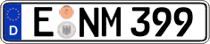 German license plate, Regular plates