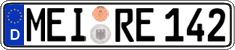 German license plate, Regular plates
