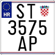 License plate of Croatia, Motorcycles