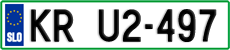 License plate of Slovenia, Cars