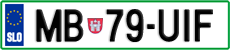 License plate of Slovenia, Cars