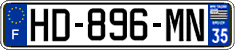 French license plate, SIV (ordinary)