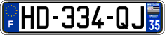 French license plate, SIV (ordinary)