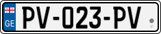 License plate of Georgia, Cars (2014)