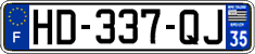 French license plate, SIV (ordinary)