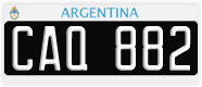 License plate of Argentina, Cars (1995, ABC 123)