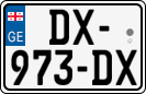 License plate of Georgia, Cars (2014)