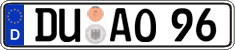 German license plate, Regular plates